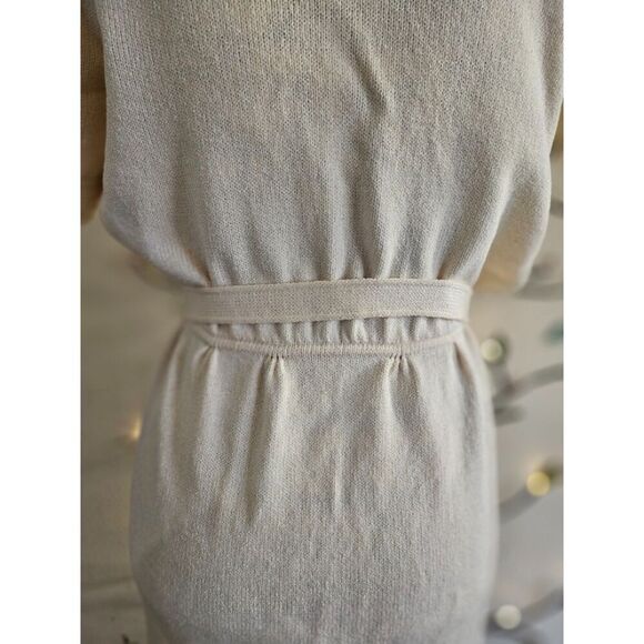 Vintage 1960s St. John Cream Sweater Knit Dress 6 M - Picture 9 of 10